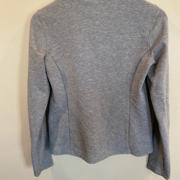 Athleta Gray City Limits Moto Jacket Size Small Asymmetrical Zip - Picture 5 of 5